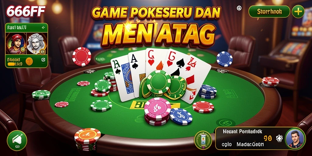 Screenshot gameplay 666FF menampilkan aksi poker yang seru dan menegangkan.