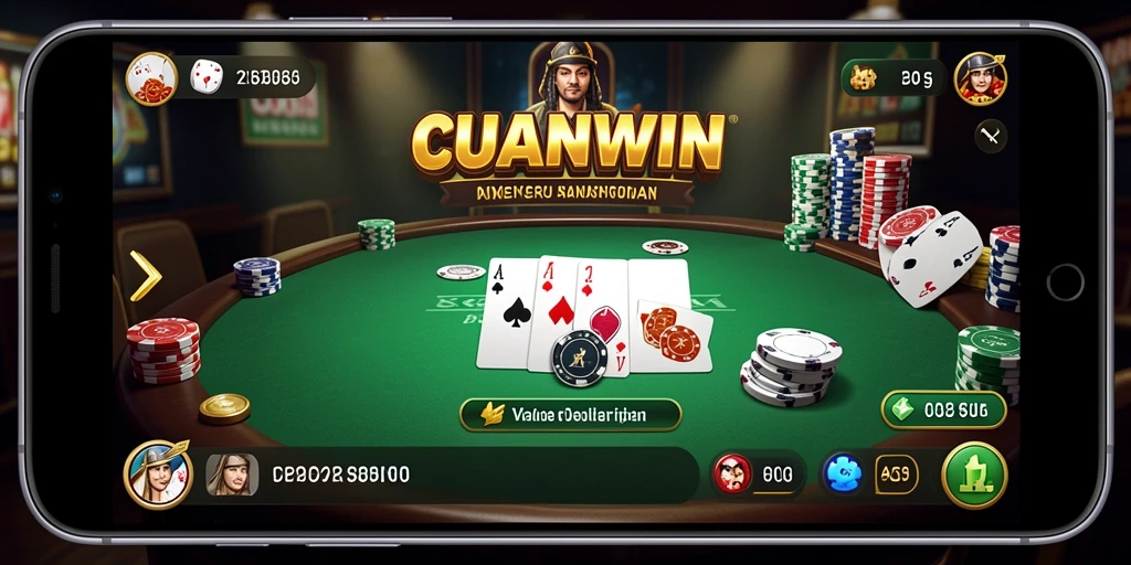 Screenshot gameplay poker seru di CUANWIN.