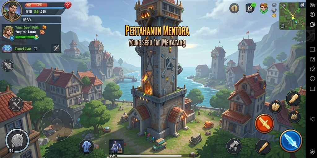 Tampilan menyeramkan dari gameplay Tower Defense yang mendebarkan.