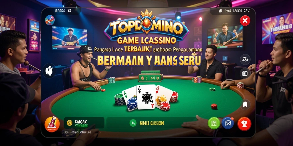 Tampilan gameplay mendebarkan di TOPDOMINO Live Casino.